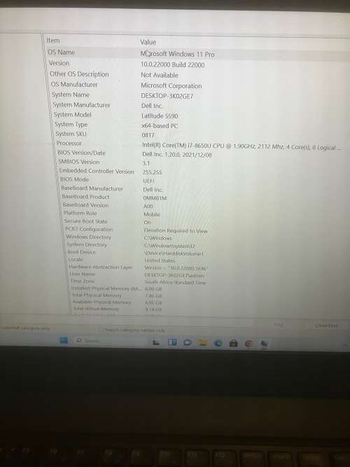 Dell latitude 5590 i7