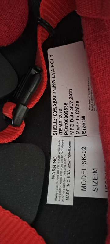 Triple8 Sweatsaver Helmet - Black/Red (M)