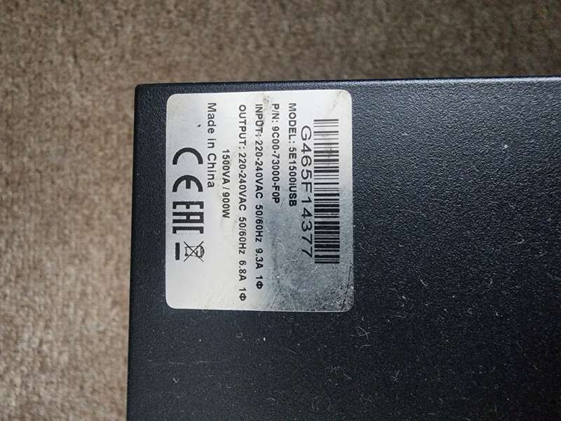 Eaton 5E UPS 1500VA [RMS 900w]