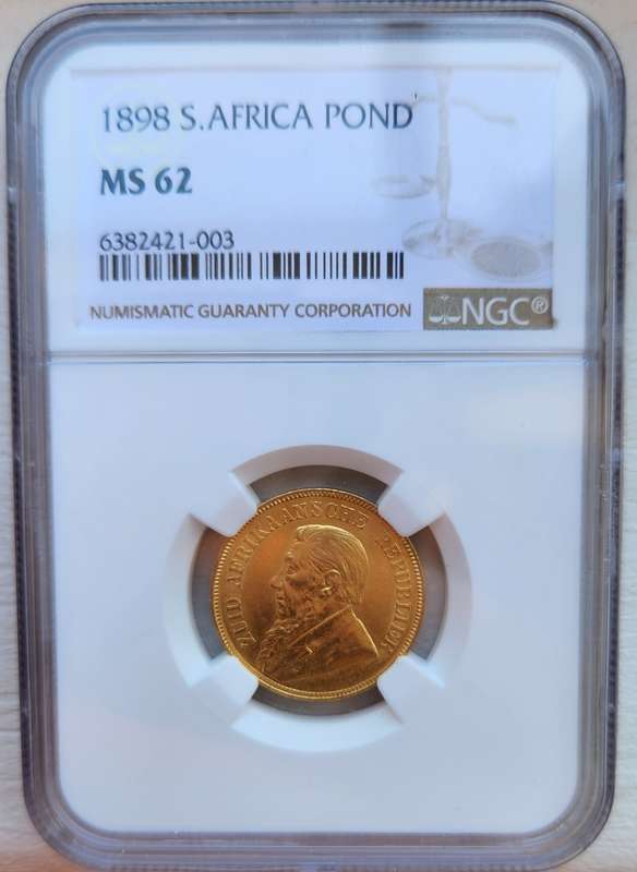 1898 ZAR Kruger Pond gold MS62