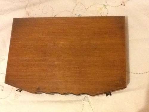 A Wooden Vintage Cutlery Box, 12 Piece,  Top and Bottom.