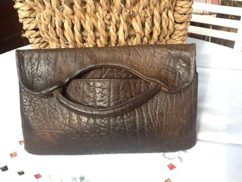 A Small Handbag in Elephant Skin.