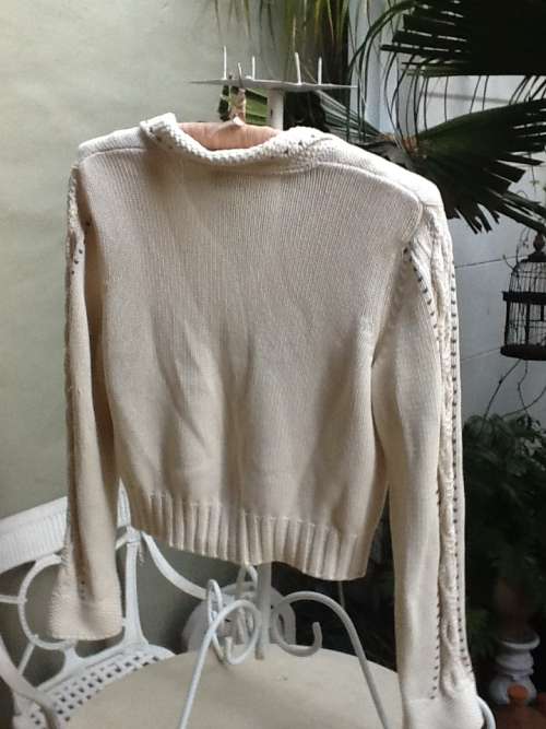A Cream/White Cardigan.  United Colours of Beneton. Large.
