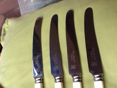 Four Lovely Large Bone Handle Knives.  Carris Miller & Co. Sheffield.