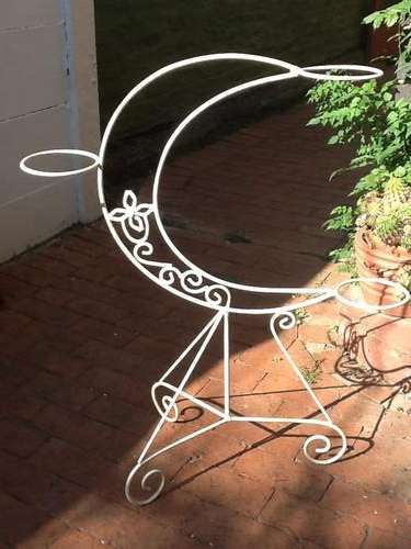 A Wrought Iron Garden Plant Stand.