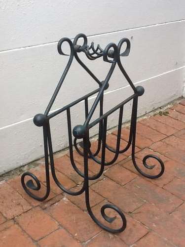 A Large Heavy Wrought Iron Stand.