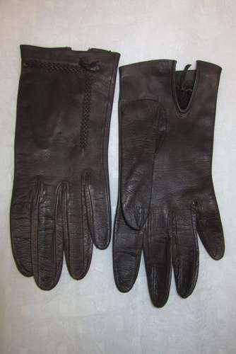 A Beautiful Pair of Soft Dark Brown Leather Gloves.