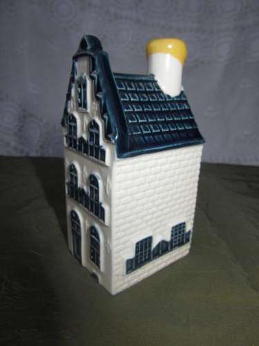 A  Vintage Blue Delft House Bottle made for KLM by Bols.  No 18.