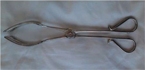 Silver-plated serving tong