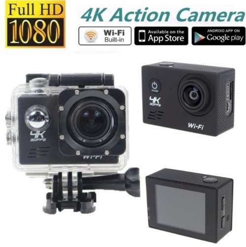 4K Ultra HD 30FPS Action Camera with WiFi and remote - up to 5 hours recording