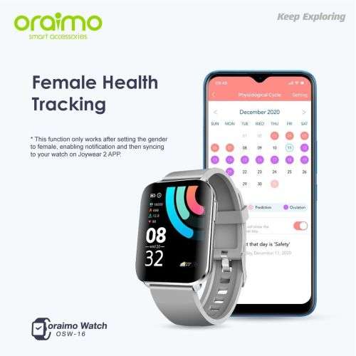 oraimo - Smart Watch - Curved Display, Slim Design