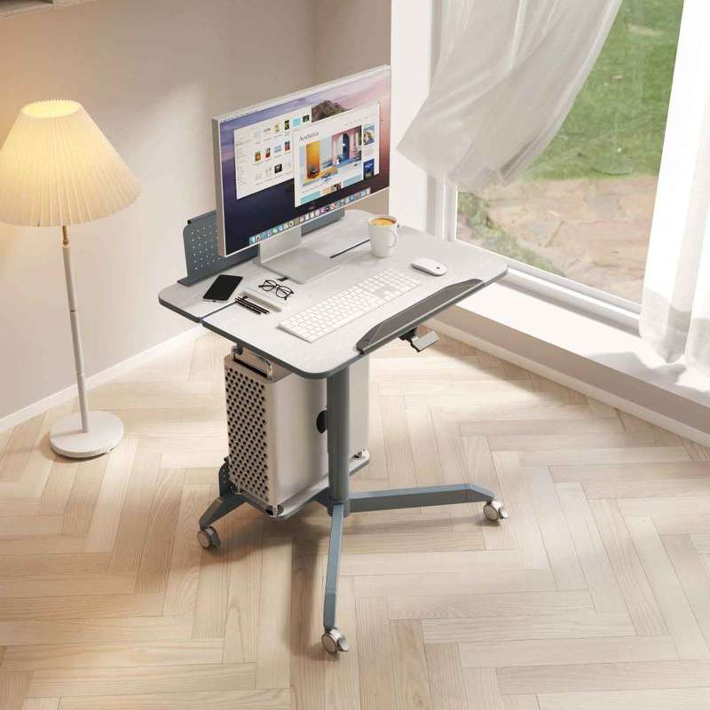 DIYF - Height Adjustable Pneumatic Lifting Desk with Tilting Table Top