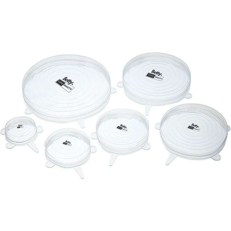 Betty`s Home & Beauty - 6 Pack Silicone Stretching Food Preserving Lid