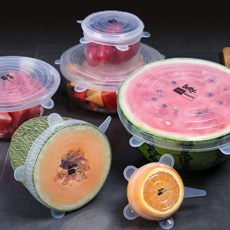 Betty`s Home & Beauty - 6 Pack Silicone Stretching Food Preserving Lid