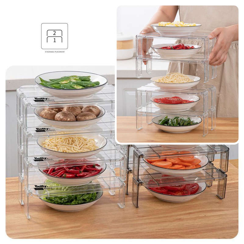 Betty`s Home &Beauty - Stackable Refrigerator Shelf Organiser