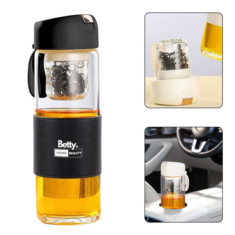 Betty`s Home & Beauty - 450ml Glass Bottle with Magnetic Infuser