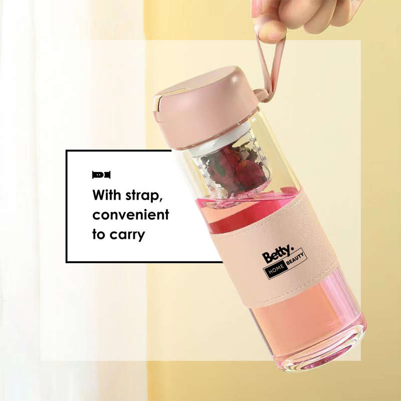 Betty`s Home & Beauty - 450ml Glass Bottle with Magnetic Infuser