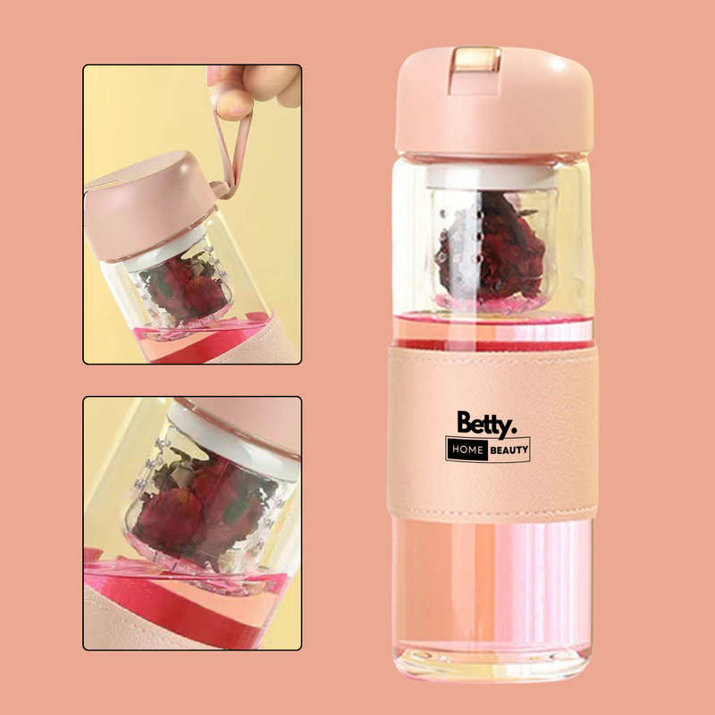 Betty`s Home & Beauty - 450ml Glass Bottle with Magnetic Infuser