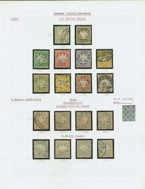 FAUNA- GERMANY BAVARIA LIONS-1888/1903 SCARCE SG 120-129 + 130a-133b