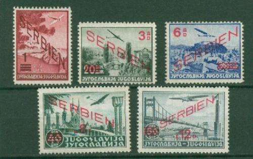 SERBIA-1941 AIR SET NOT SEEN TOO OFTEN UNMOUNTED MINT SG G26-30