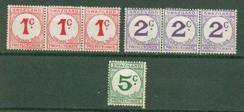 SWAZILAND-POSTAGE DUE LOT VERY FINE MINT