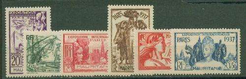 MAURITANIA-1937 INT.EXHIB. SET TOP VALUE UMM