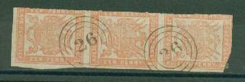 TRANSVAAL-A LOVELY VERY SCARCE STRIP-NOTATION ON BACK