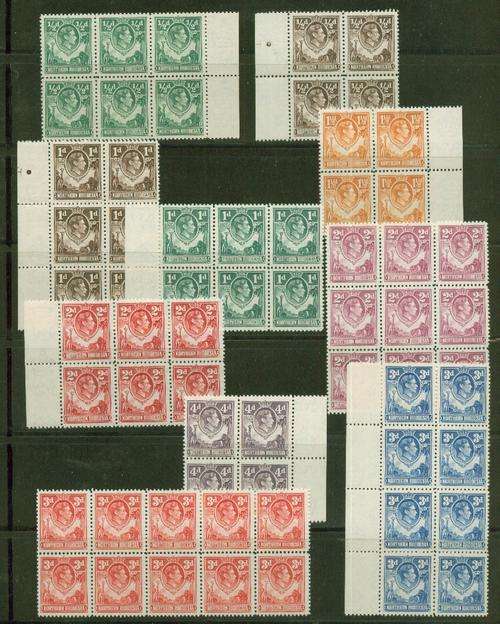 NORTHERN RHODESIA-KGVI SUPERB LOT OF UMM BLOCKS R560.00++