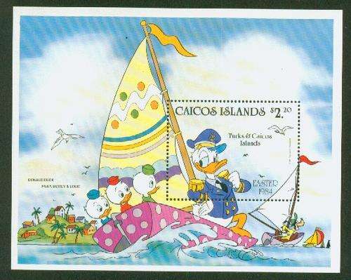 CAICOS ISL. 1984 SUPERB UMM MINI SHEET
