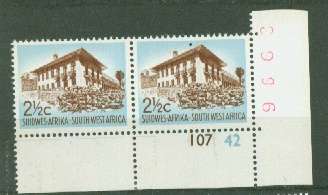 SWA-2.5c RSA TE-BECHE W/MARK VERY FINE MINT PAIR RED SHEET NO`S-STAMPS UMM !