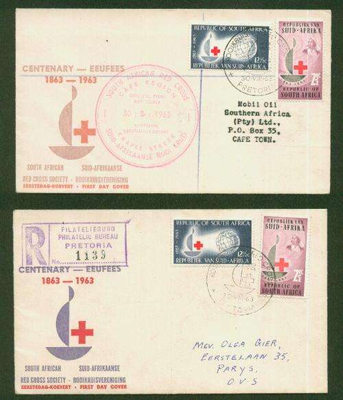 SA-RED CROSS COVERS UNUSUAL CACHET ON THE ONE