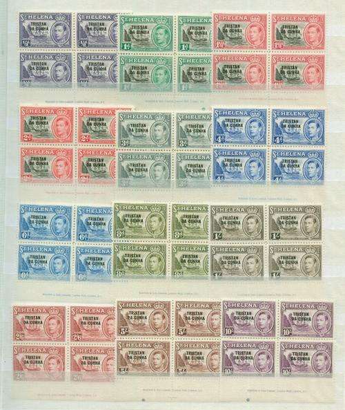 TRISTIAN DA CUNHA-KGVI VERY RARE SET AS IMPRINT BLOCKS-READ BELOW R10440.00+++