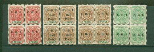 TVL-LOVELY REPRINT BLOCKS OF 4-ALL UNMOUNTED MINT