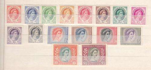 RHODESIA & NYASALAND-QEII SET VERY FINE MINT-HINGE REM. R1980.00