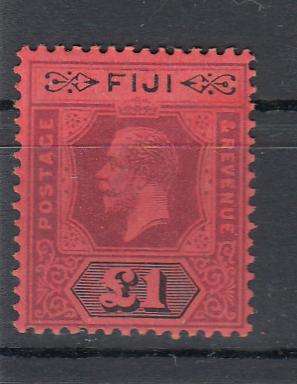 FIJI-KGV SUPERB POUND-SG 137 LIGHT HINGE REM. R5130.00+SEE BELOW