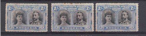 BSAC- TWO SHILLING SHADES SCARCE LOT SEE BELOW R7175.00
