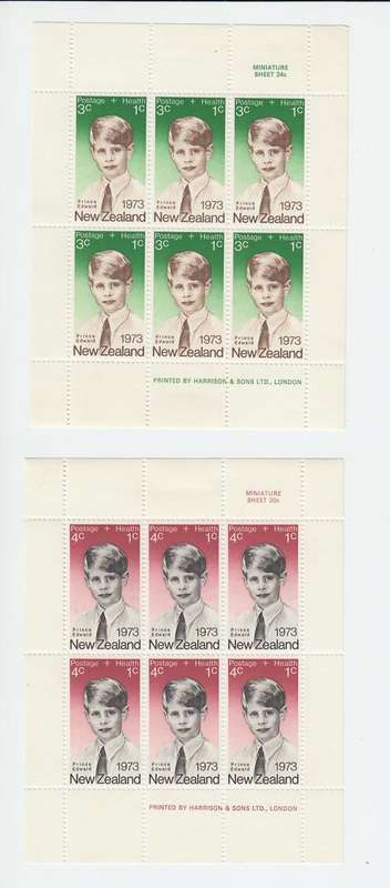 NEW ZEALAND-1973 HEALTH MINI SHEETS VFM-LIGHT HINGE REM R370.00