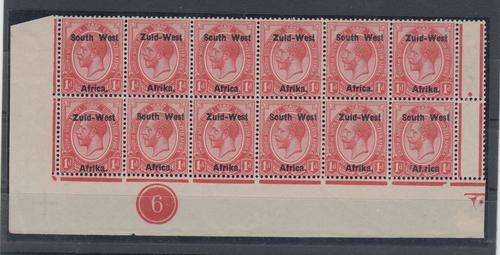 SWA-SG 2/2C SUPERB UNMOUNTED MINT-SCARCE BLOCK OF 12-SEE BELOW R4570.00++