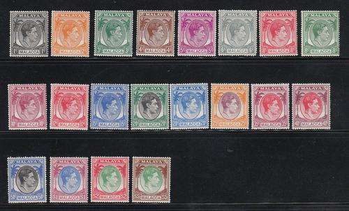 MALAYA-MALACCA-KGVI SET SUPERB MINT-MOST ARE UMM INCLUDING TOP VALUES R3520.00