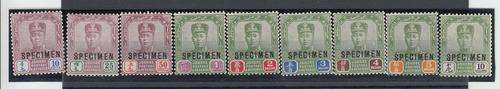 MALAYA-JOHORE SCARCE LOT OF SPECIMENS TO 10 DOLLARS-VERY FINE MINT