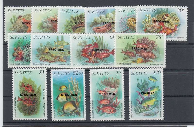 ST.KITTS SCARCE SET SUPERB UNMOUNTED MINT ALL " SPECIMENS " !!!