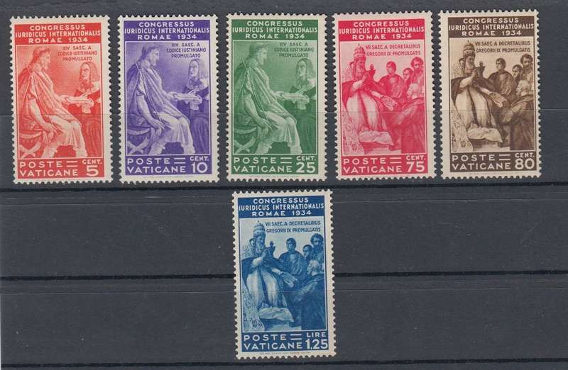 VATICAN-1935 SG 41-46 VERY FINE MINT SET-SEE BELOW 250 POUNDS