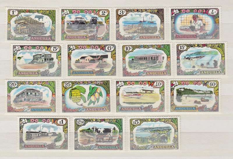 ANGUILLA-VERY FINE UNMOUNTED MINT SET