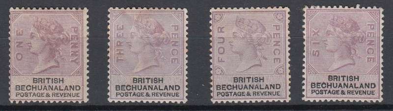 BECHUANALAND-SACC 10,12,13 AND 14 SCARCE LOT-ODD SURFACE STAINS-SACC 14 PART GUM-R3100.00