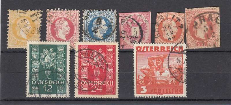 AUSTRIA-USEFUL EARLY USED LOT-ODD MINOR FAULT-HINGE REM.