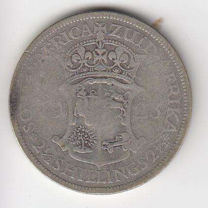UNION-KGV 2.5 SHILLING COIN 1923-SEE BELOW