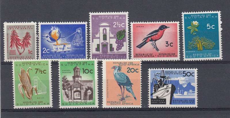 SA-SACC 210-218 SET SUPERB UNMOUNTED MINT  R401.00