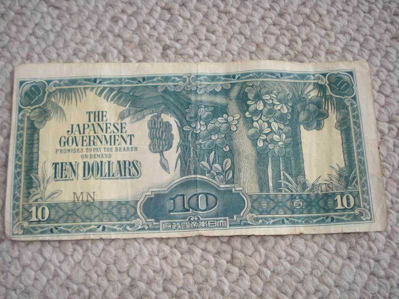 JAPANESE 10 DOLLAR CIRCULATED BANK NOTE-SEE BELOW