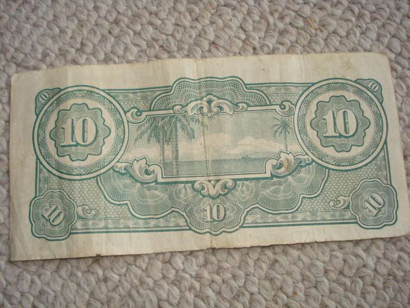 JAPANESE 10 DOLLAR CIRCULATED BANK NOTE-SEE BELOW