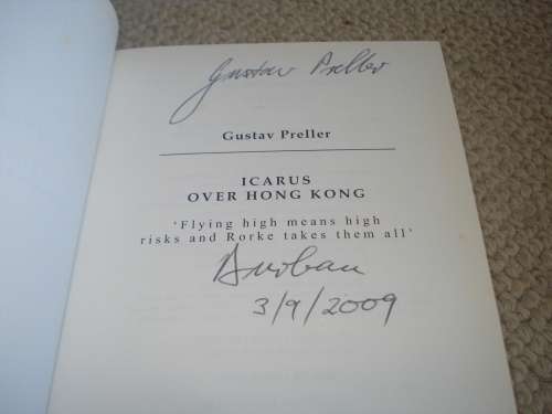 " ICARUS OVER HONG KONG " SIGNED BY THE AUTHOR